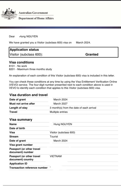 KINH NGHIỆM XIN VISA DU LỊCH ÚC TẤT TẦN TẬT NHỮNG ĐIỀU CẦN BIẾT